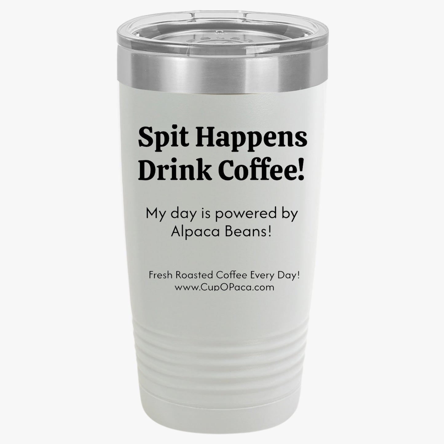 Back of the Coffee Tumbler