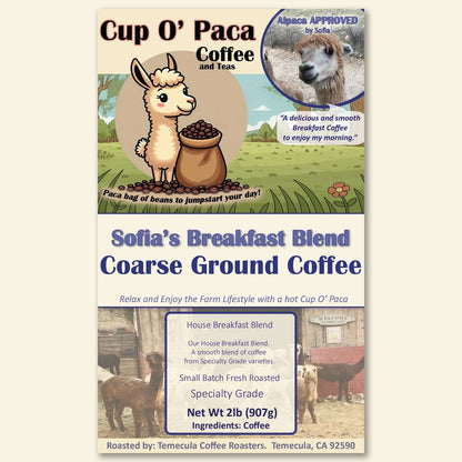 Sofia's Breakfast Blend - Blend Coffee - Specialty Coffee package Label
