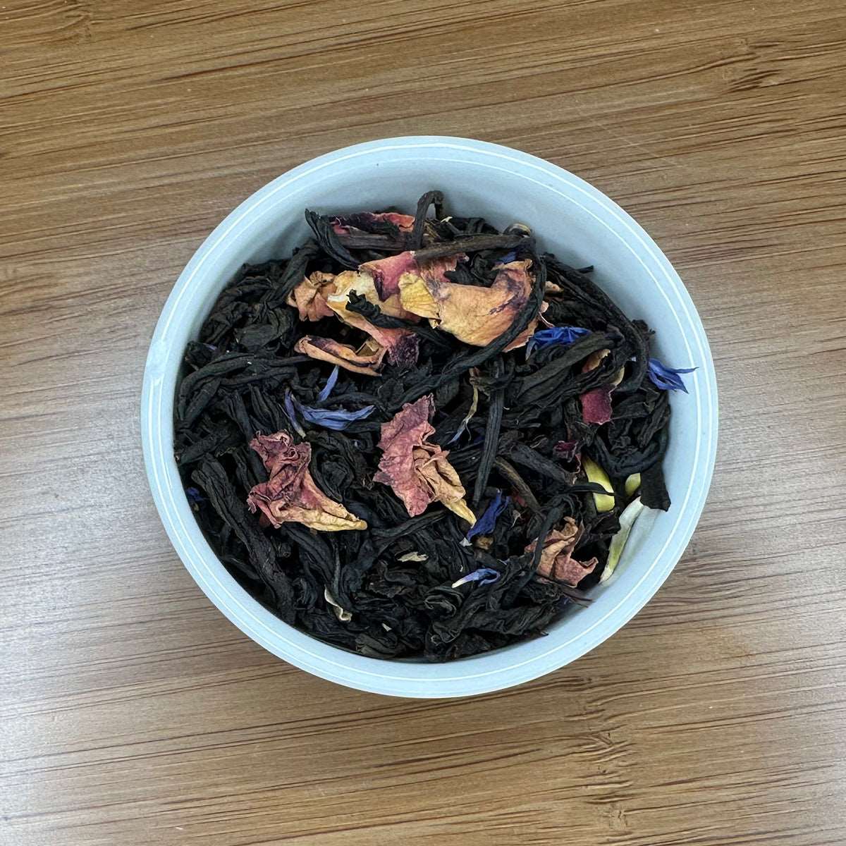 Peach Paradise Artisan Loose Leaf tea in Ramekin